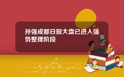 孙强成都日报大盘已进入强势整理阶段