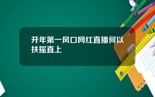 开年第一风口网红直播何以扶摇直上