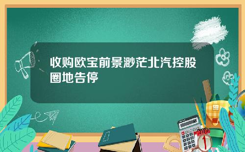 收购欧宝前景渺茫北汽控股圈地告停