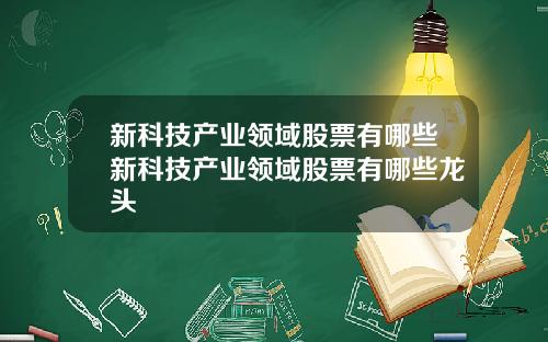 新科技产业领域股票有哪些新科技产业领域股票有哪些龙头