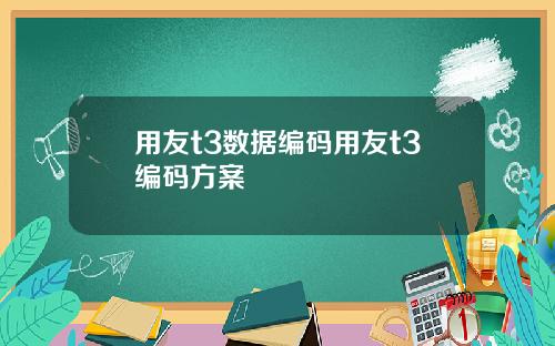 用友t3数据编码用友t3编码方案