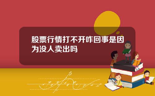 股票行情打不开咋回事是因为没人卖出吗