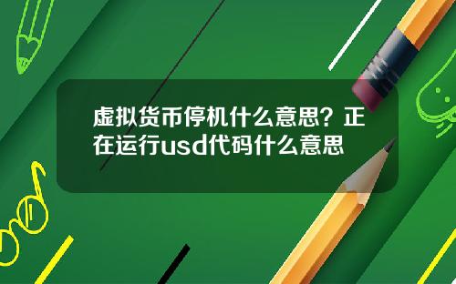 虚拟货币停机什么意思？正在运行usd代码什么意思