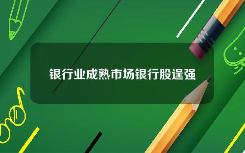 银行业成熟市场银行股逞强