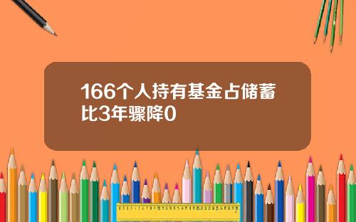 166个人持有基金占储蓄比3年骤降0