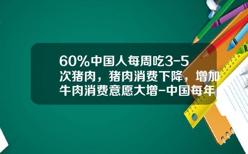 60%中国人每周吃3-5次猪肉，猪肉消费下降，增加牛肉消费意愿大增-中国每年消费多少吨牛肉