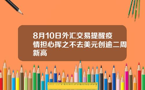 8月10日外汇交易提醒疫情担心挥之不去美元创逾二周新高