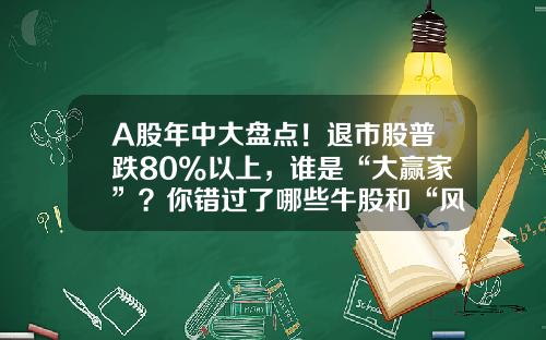 A股年中大盘点！退市股普跌80%以上，谁是“大赢家”？你错过了哪些牛股和“风口”-股票最多卖多少股