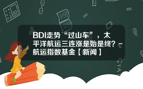 BDI走势“过山车”，太平洋航运三连涨是始是终？-航运指数基金【新闻】