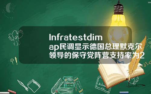 Infratestdimap民调显示德国总理默克尔领导的保守党阵营支持率为28绿党支持率为20【推荐】
