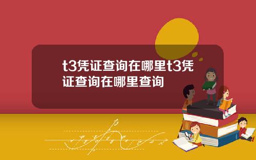 t3凭证查询在哪里t3凭证查询在哪里查询