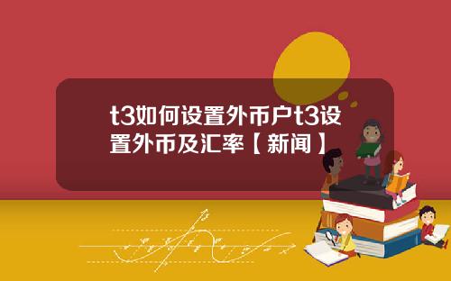 t3如何设置外币户t3设置外币及汇率【新闻】