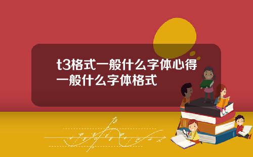 t3格式一般什么字体心得一般什么字体格式