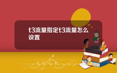 t3流量指定t3流量怎么设置