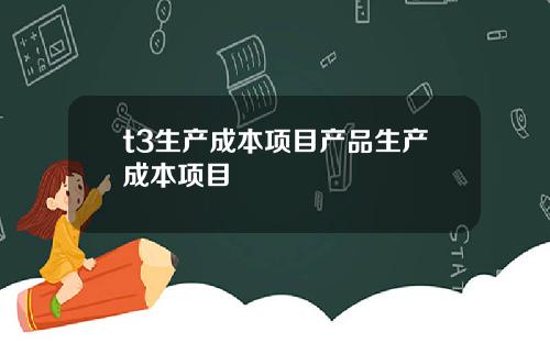 t3生产成本项目产品生产成本项目