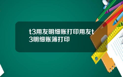 t3用友明细账打印用友t3明细账簿打印