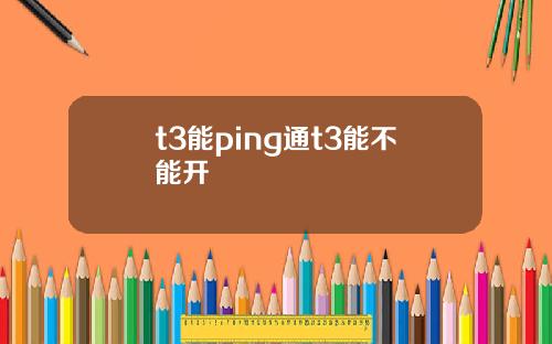 t3能ping通t3能不能开