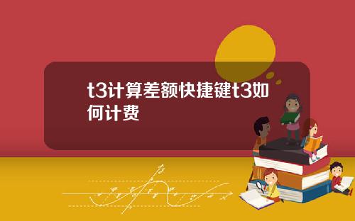 t3计算差额快捷键t3如何计费