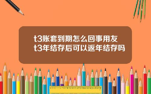 t3账套到期怎么回事用友t3年结存后可以返年结存吗