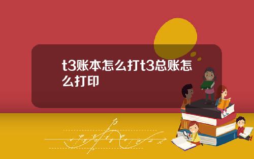 t3账本怎么打t3总账怎么打印