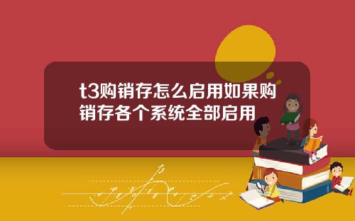 t3购销存怎么启用如果购销存各个系统全部启用