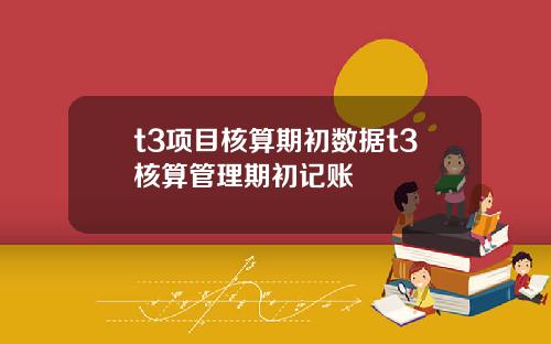 t3项目核算期初数据t3核算管理期初记账