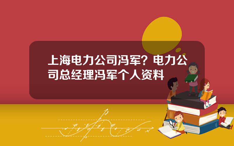 上海电力公司冯军？电力公司总经理冯军个人资料