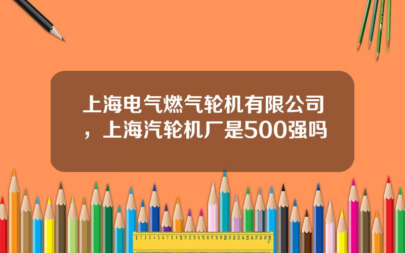 上海电气燃气轮机有限公司，上海汽轮机厂是500强吗