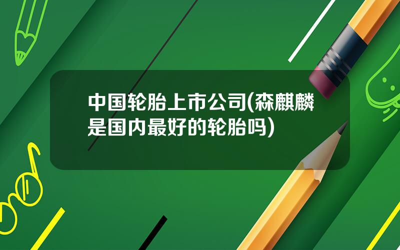 中国轮胎上市公司(森麒麟是国内最好的轮胎吗)
