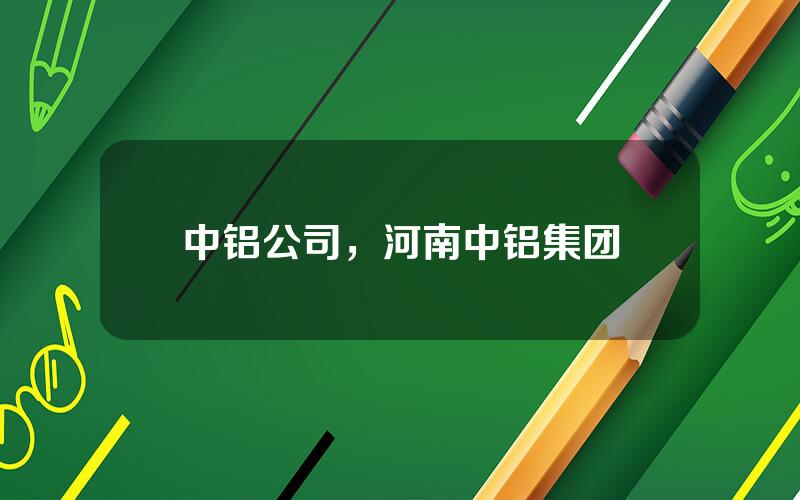 中铝公司，河南中铝集团
