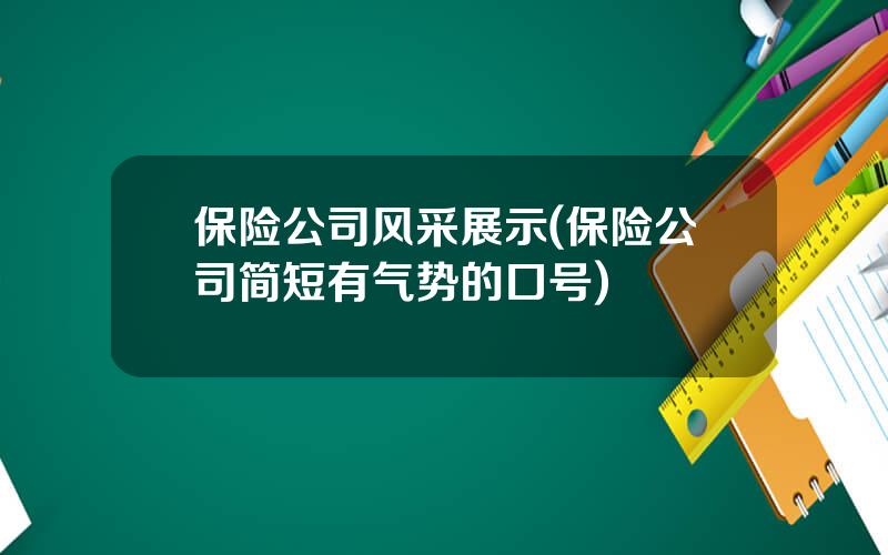 保险公司风采展示(保险公司简短有气势的口号)