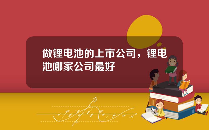 做锂电池的上市公司，锂电池哪家公司最好