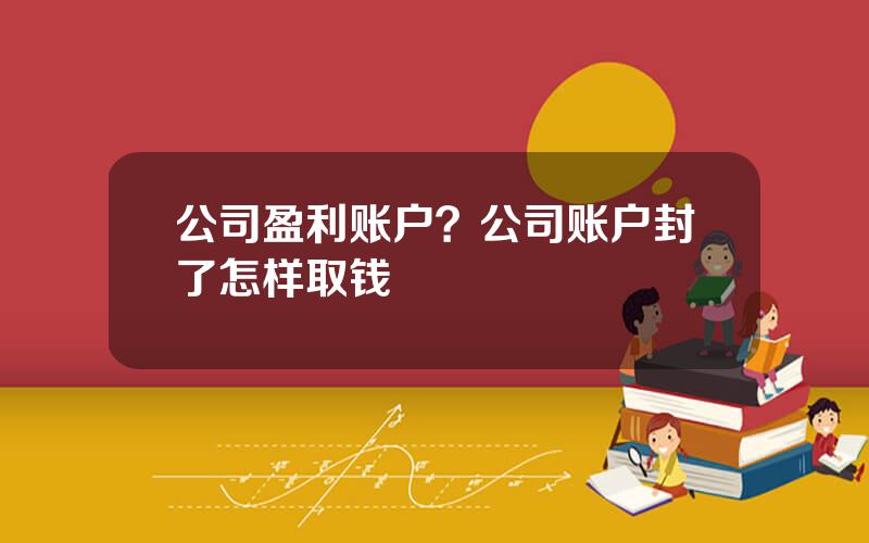 公司盈利账户？公司账户封了怎样取钱