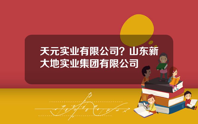 天元实业有限公司？山东新大地实业集团有限公司