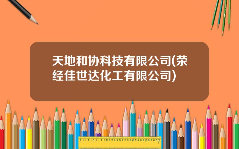 天地和协科技有限公司(荥经佳世达化工有限公司)