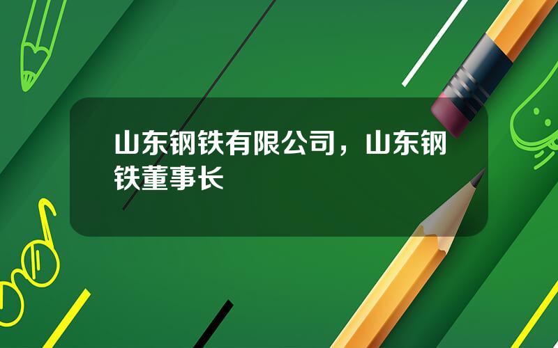 山东钢铁有限公司，山东钢铁董事长