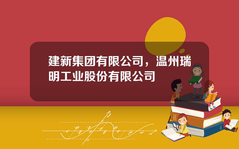 建新集团有限公司，温州瑞明工业股份有限公司